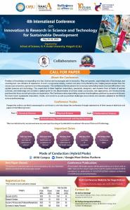 4th International Conference on Innovation & Research in Science and Technology for Sustainable Development (ICIRSTSD-25) organized during 29- 30 May 2025