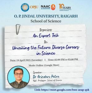 Expert Talk on "Unveiling the Future: Diverse Careers in Science"